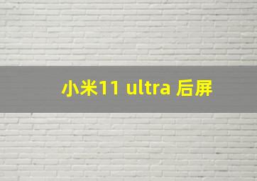 小米11 ultra 后屏